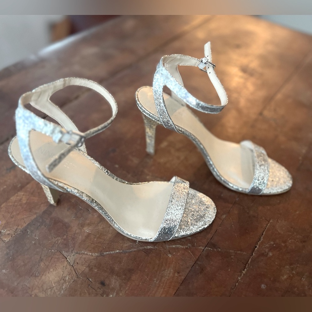 Nine West Aniston silver heels